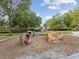 Neighborhood playground featuring tunnel, rock structure, benches, and mature trees for children to enjoy at 5604 N Cherokee Ave, Tampa, FL 33604