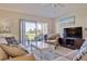 Relaxing living room with plush seating and sliding doors leading to a patio with golf course views at 6059 Bahia Del Mar Blvd # 134, St Petersburg, FL 33715