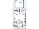 First floor plan features a two-car garage, kitchen, dining room, lanai, bedroom, and entry at 615 48Th N Ave, St Petersburg, FL 33703