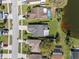 Aerial view of the property, highlighting its proximity to a scenic pond, providing a tranquil and picturesque setting at 1224 Cressford Pl, Brandon, FL 33511