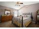 Cozy bedroom with vaulted ceilings, neutral walls, and carpet flooring at 1224 Cressford Pl, Brandon, FL 33511