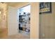 Spacious pantry with adjustable shelving for optimal storage, easily accessible with double doors at 12820 Bent Twig Dr, Riverview, FL 33579