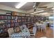 Well-stocked community library with tables and chairs, offers residents a quiet and comfortable space for reading and study at 1847 Shore S Dr # 215, South Pasadena, FL 33707
