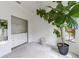 Bedroom featuring a walk-in closet and a large potted plant by the window at 3405 W Cherry St, Tampa, FL 33607