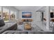 Cozy living room with modern furnishings, stylish rug, and abundant natural light at 7998 Causeway N Blvd, St Petersburg, FL 33707