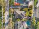 Birds eye view showing roof and backyard landscaping at 864 15Th Ne Ave, St Petersburg, FL 33704
