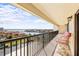 Relaxing balcony with comfortable seating and stunning views of the waterfront at 1651 Sand Key Estates Ct # 53, Clearwater, FL 33767