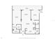 Detailed floorplan showing the layout of the rooms, including the balcony, and bathrooms at 1651 Sand Key Estates Ct # 53, Clearwater, FL 33767