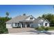 Stunning single-Gathering home boasts a symmetrical facade, two-car garage, and manicured landscaping at 19469 Autumn Oak Ln, Brooksville, FL 34601