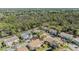Gorgeous aerial view of a residential area with beautiful landscaping, a pond, and manicured lawns at 7631 Sailwinds Pass, Port Richey, FL 34668
