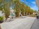 Wide angle view of the patio with a lounge chair, and decorative bamboo at 7816 38Th N Ter # 7816, St Petersburg, FL 33709