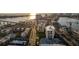 Clearwater Point condos, street, and waterway shown in this aerial view at 830 S Gulfview Blvd # 501, Clearwater Beach, FL 33767