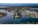 Stunning aerial view of waterfront homes and condos with boat docks along the canals at 1325 Snell Isle Ne Blvd # 611, St Petersburg, FL 33704
