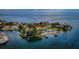 Gorgeous aerial view of waterfront community, showcasing canal access and luxury estates at 1325 Snell Isle Ne Blvd # 611, St Petersburg, FL 33704