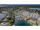 Expansive aerial view of waterfront community with boat docks and luxurious residences at 1325 Snell Isle Ne Blvd # 611, St Petersburg, FL 33704