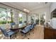 Conference room with a large glass table, blue upholstered chairs, and views of the community at 1325 Snell Isle Ne Blvd # 611, St Petersburg, FL 33704