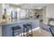 This kitchen offers a large island, stainless steel appliances, and granite countertops at 1325 Snell Isle Ne Blvd # 611, St Petersburg, FL 33704