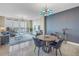 This open-concept living and dining area offers stunning water views at 1325 Snell Isle Ne Blvd # 611, St Petersburg, FL 33704