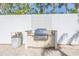 Outdoor grill station with stainless steel grill, storage, and prep space at 1325 Snell Isle Ne Blvd # 611, St Petersburg, FL 33704