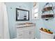 Bathroom featuring granite vanity, decor, and toilet area at 2037 Church Creek Pt, Largo, FL 33774