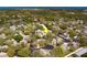 An aerial shot of houses with mature landscaping and tree coverage at 2847 Rampart Cir, Clearwater, FL 33761