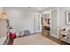 Bright playroom features a reading nook and plenty of room for toys and activities at 3991 Mellon Dr, Odessa, FL 33556