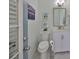 Well-lit bathroom with a white vanity, framed mirror, and convenient toilet area at 413 Islebay Dr, Apollo Beach, FL 33572