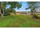 Expansive backyard featuring lush lawn, mature trees, and a cozy patio seating area at 4322 22Nd N Ave, St Petersburg, FL 33713