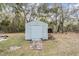 Well-maintained shed offers convenient storage solutions and enhances the property's functionality and organization at 5419 Cyril Dr, Dade City, FL 33523