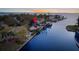Waterfront residence with dock access and serene water views from the backyard at 56 Sandpiper Rd, Tampa, FL 33609
