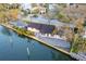 Waterfront property featuring outlined boundaries and a private boat dock at 56 Sandpiper Rd, Tampa, FL 33609