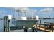 A boat on a lift and dock provides access to the open water of the harbor at 6976 S Shore S Dr, St Petersburg, FL 33707