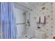 Bathroom shower with handrails at 1 Key Capri # 604W, Treasure Island, FL 33706