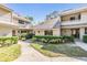 Inviting exterior view of a two-story townhome with well-maintained landscaping and a charming walkway at 102 Old Mill Pond Rd, Palm Harbor, FL 34683