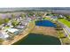 Aerial showing homes near a lake, some with pools and a view of the landscape at 12652 Chenwood Ave, Hudson, FL 34669