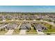 Expansive aerial view of a well-maintained neighborhood with charming single-Gathering homes and lush green lawns at 12749 Weatherstone Dr, Spring Hill, FL 34609