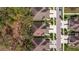 Aerial view of property and neighborhood with mature landscaping and well maintained streets at 13574 Circa Crossing Dr, Lithia, FL 33547