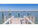 Private dock featuring city views and dolphin sightings, offering an idyllic waterfront lifestyle at 173 1St W St, Tierra Verde, FL 33715