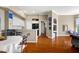 Open living area with a breakfast bar that separates the kitchen from living room at 4209 Woodstorks Walk Way # 1304, Lutz, FL 33558