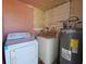 Laundry area with a washer, dryer, and water heater at 4501 67Th N St, St Petersburg, FL 33709