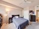 Bedroom with a queen bed, ceiling fan, and bedside table with lamp at 700 S Harbour Island Blvd # 204, Tampa, FL 33602