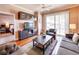 Cozy living room with sliding glass doors to balcony, adjacent to the bedroom and kitchen at 700 S Harbour Island Blvd # 204, Tampa, FL 33602