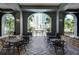 Elegant outdoor lounge area with stylish seating, offering a refreshing view of the pool and greenery at 700 S Harbour Island Blvd # 204, Tampa, FL 33602