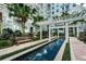 Beautiful pergola with water feature and manicured landscaping creating a relaxing outdoor retreat for residents at 700 S Harbour Island Blvd # 204, Tampa, FL 33602