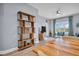 Open-concept layout with stylish shelving, a comfortable sofa, and a modern design at 100 4Th S Ave # 208, St Petersburg, FL 33701
