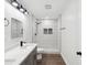 Contemporary bathroom with a glass-enclosed shower and modern vanity at 1008 E Norfolk St, Tampa, FL 33604