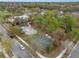 Overhead view of the community park with a skate park, basketball court, and walking paths at 11218 Coventry Grove Cir, Lithia, FL 33547