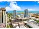 Stunning aerial view of downtown towers overlooking the cityscape, airport, and harbor on a clear, sunny day at 175 2Nd S St # 1014, St Petersburg, FL 33701