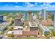 An aerial view showing the community's prime location within the vibrant city skyline at 175 2Nd S St # 1014, St Petersburg, FL 33701