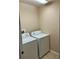 Efficient laundry area featuring a modern washer and dryer set for convenient and easy clothes maintenance at 1973 Hawks View Dr, Ruskin, FL 33570